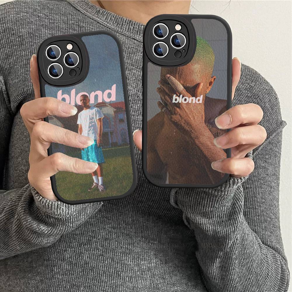 Frank Ocean Blond Leather Phone Case For iPhone 16 15 14 Pro Max Plus 13 12 11 Silicone Cover