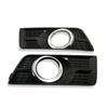 Pair Front Fog Light Cover Bezel Trim Chrome For 2010-2016 Cadillac SRX