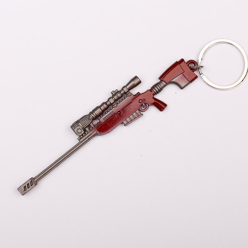 "12 cm PUBG-Schlüsselanhänger: Helm der Stufe 3, Bratpfanne und 98KAWM-Waffenmodell als Geschenk"