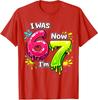 Avevo 6 anni Ora ne ho 7 Divertente 67 Meme Compleanno 7 Anni Maglietta Unisex