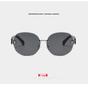 Women's Egg-Shaped Stylish Frameless Retro Sunglasses for Summer Photoshoots