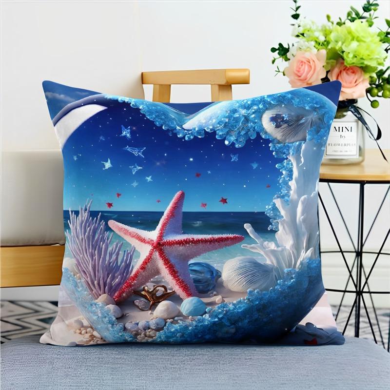Ocean Beautiful Love Pillowcase Dormitory Decoration Office Living Room Home Pillowcase