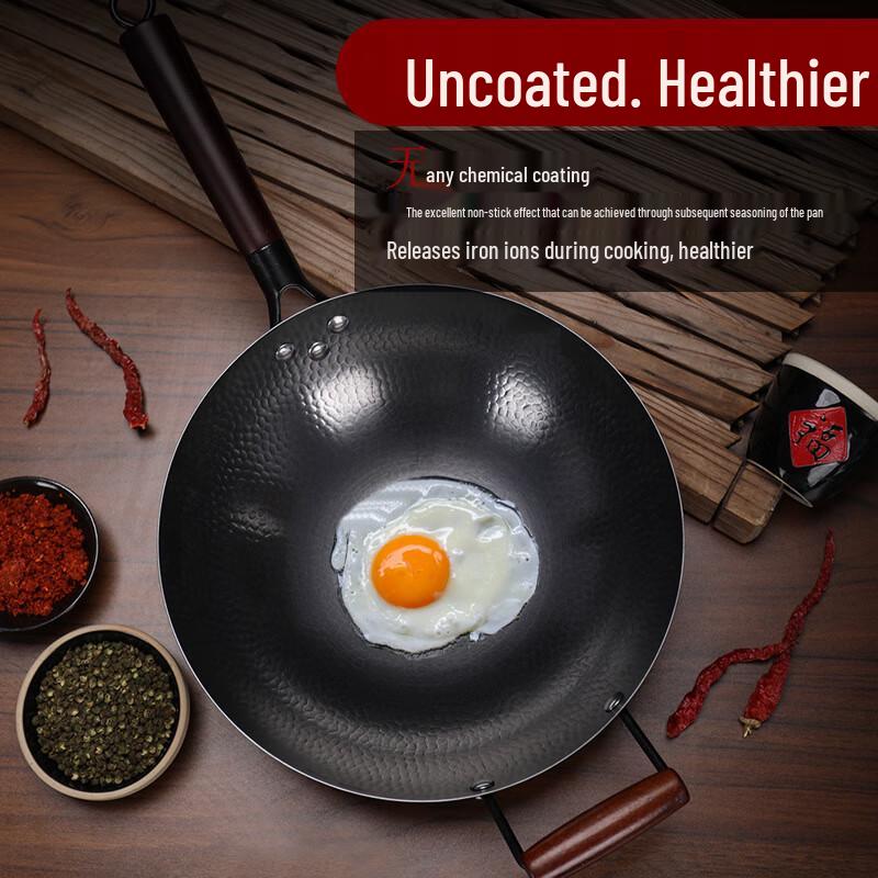 Hakka Flavor Hand-Forged Iron Wok 30cm