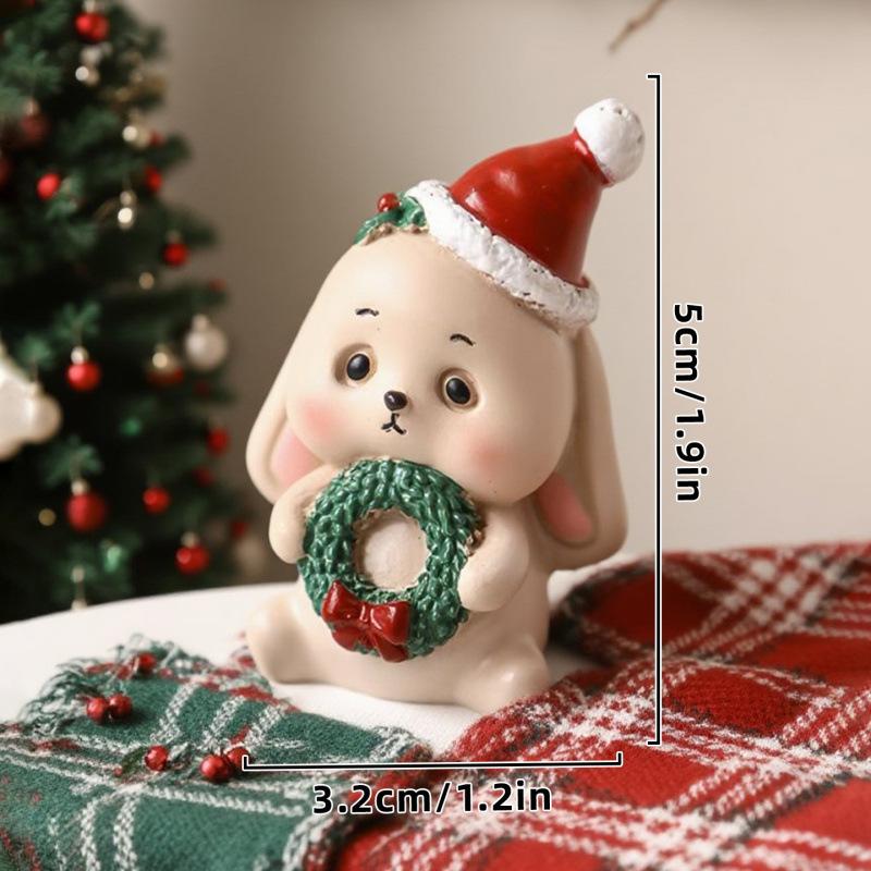 Christmas Small Ornaments Micro Landscape Cute Cartoon Santa Claus Christmas Tree Animal Decoration Ornaments Christmas Gifts