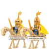 Skeleton Soldier Army King Knight Undead Horse Warrior Bricks Building Block Ringwraith Saddle Roman Soldiers Sword Waffen Toys