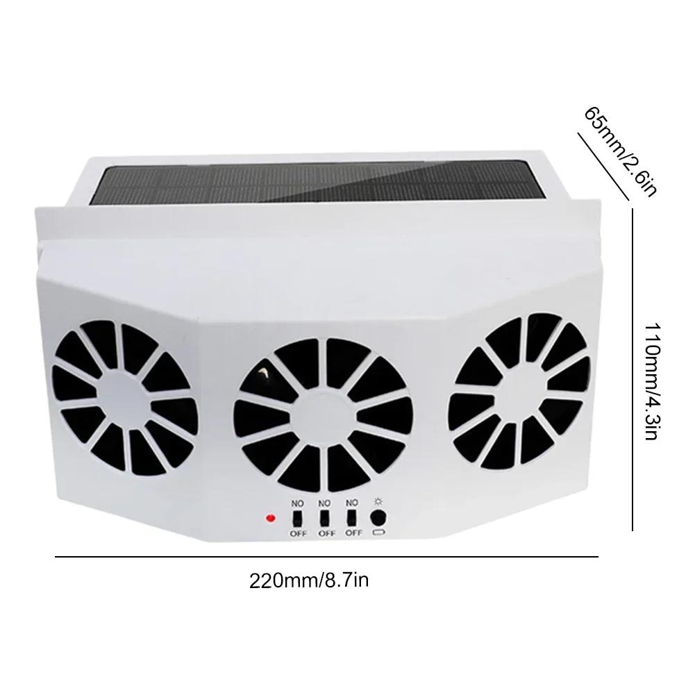 Solar Powered Car Cooler Window Radiator Exhaust Fan Auto Air Vent Radiator Fan Ventilation Radiator Cooling System for Car