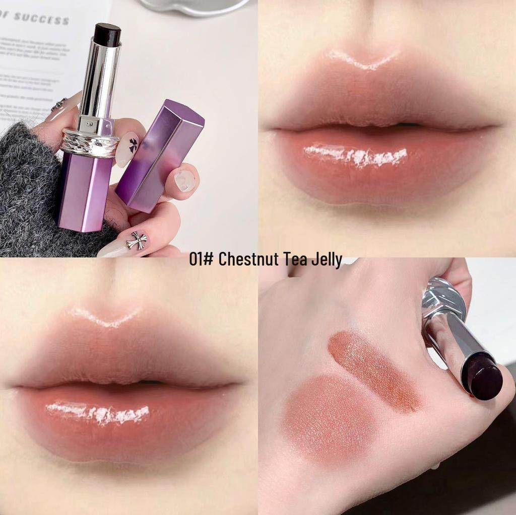 Kakashow Black Magic Waterproof Non-Stick Mirror Lipstick - Nude, Moisturizing, Long-Lasting Color.