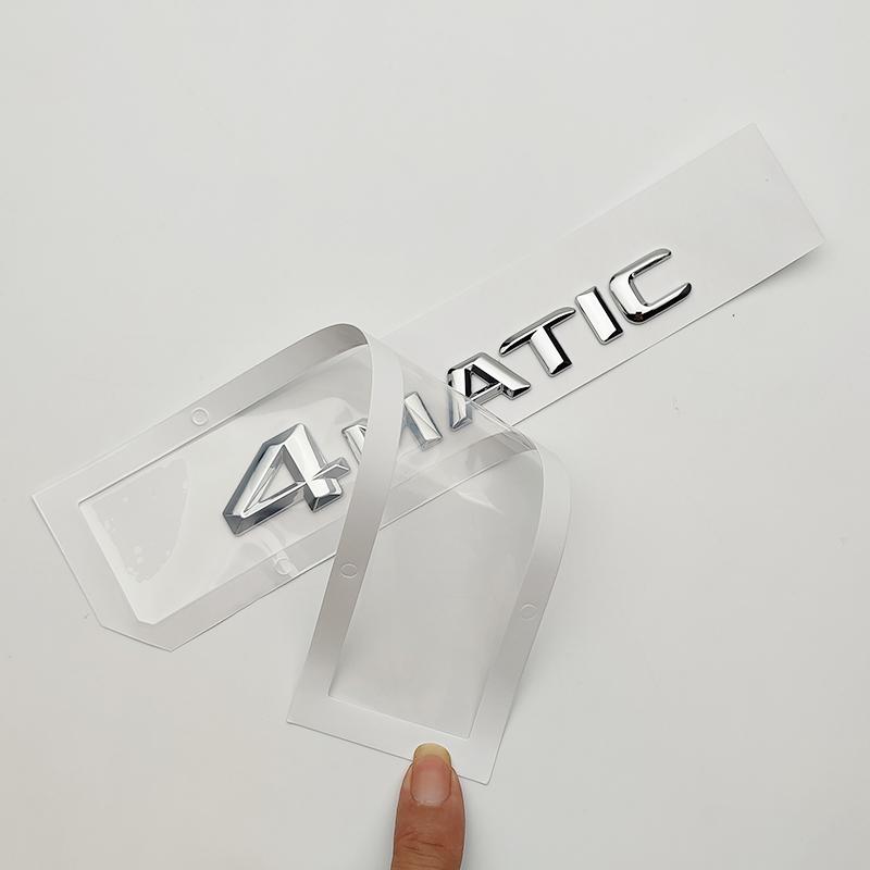 1Pc 3D ABS Chrome Black 4 Matic Logo 4Matic Emblem Letters Nameplate Car Trunk Badge 4matic Sticker Accessories