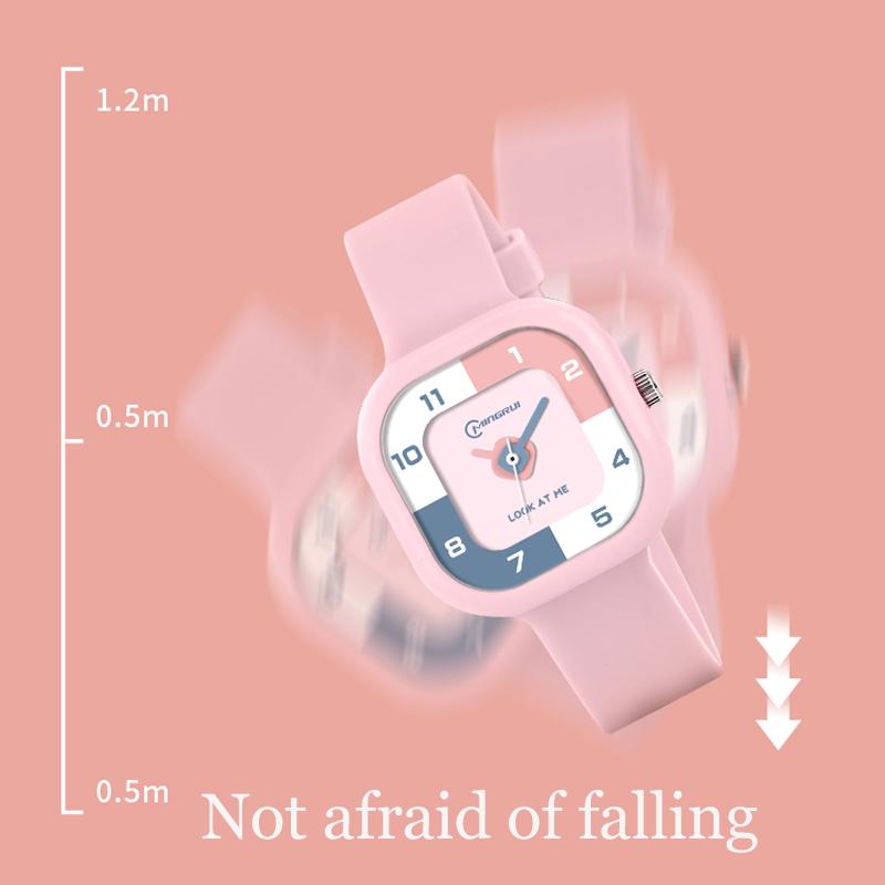 UTHAI CA05 Women's Square Watch Student Sports Watches Korean Edition Simple 30M Waterproof Couple Wristwatch Men's Clock