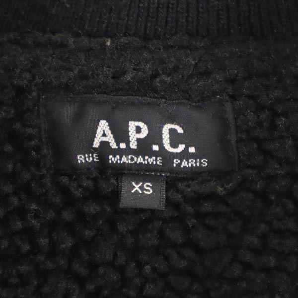 A.P.C. Long sleeve Blouson XS black Lightly padded fleece-lined jacket Men's Used