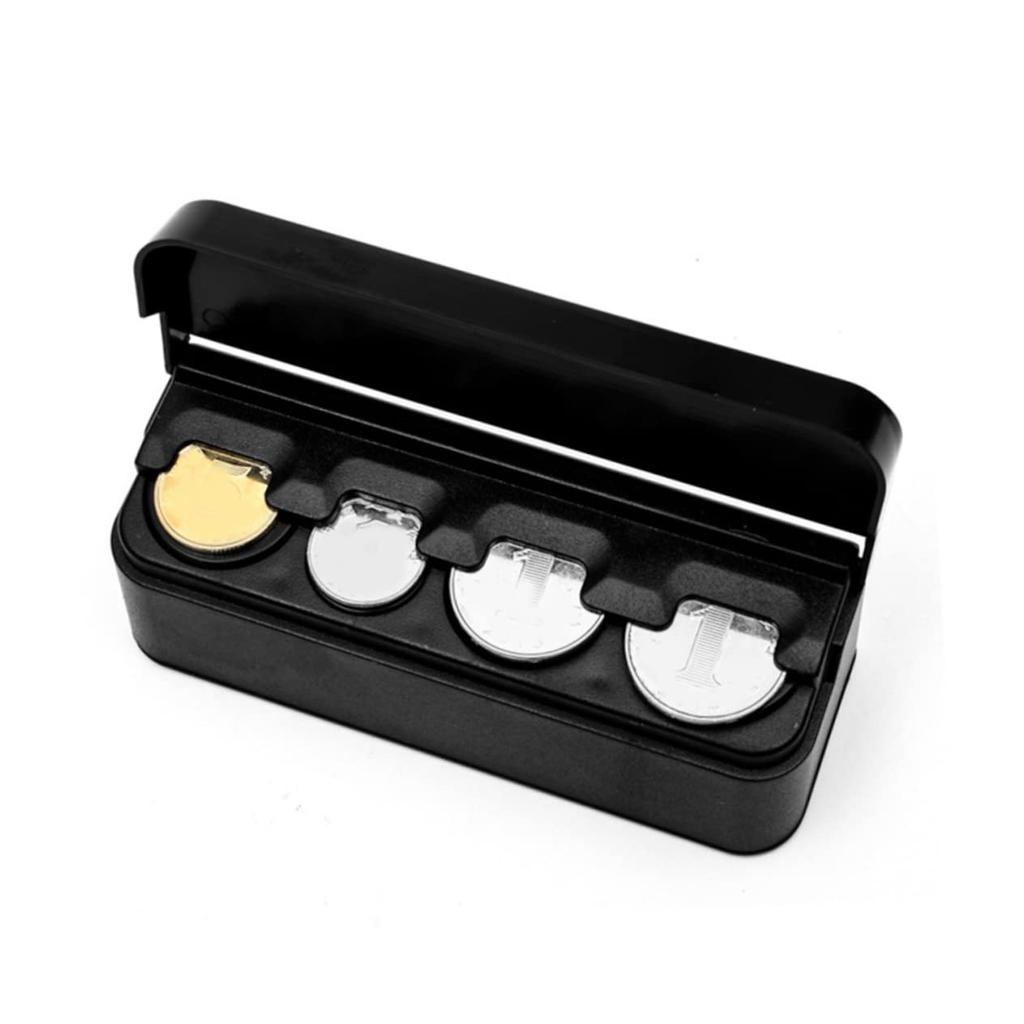 Box Coin Storage Case Car Coin Holder Car Coin Storage Organizer Drawer Storage Organizer Car Coin Holder Black JEWEDECO