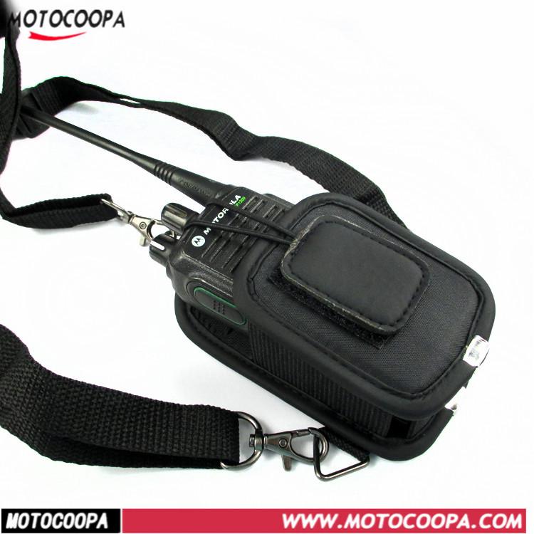 Popular Model Universal Nylon Leather Walkie-Talkie Bag with Three-Point Shoulder Strap, Size L