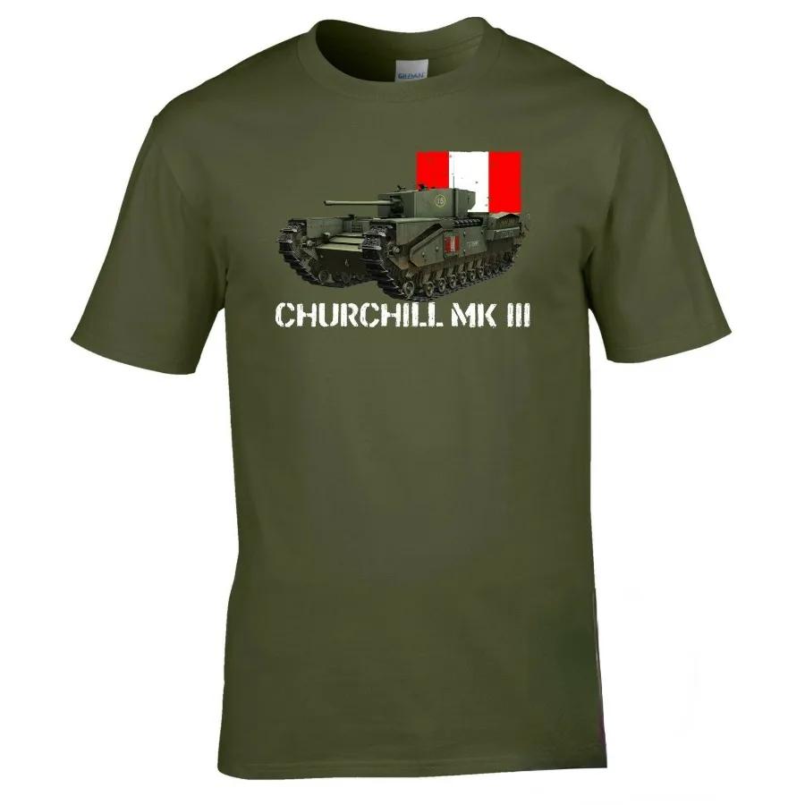 WWII British Churchill Mk3 Tank TShirt Summer Cotton ONeck Short Sleeve Mens T Shirt New S3XL