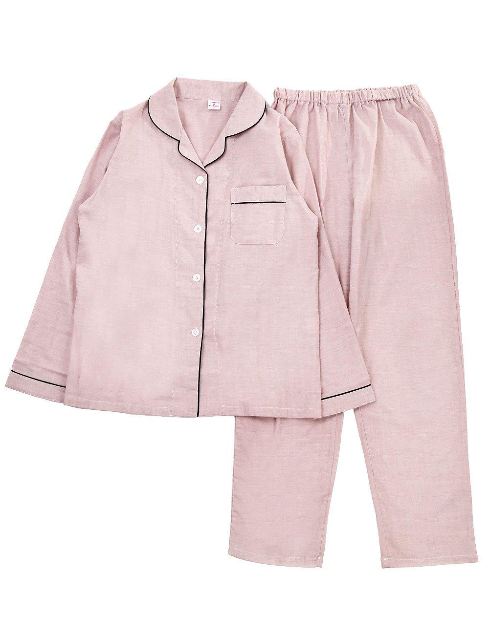 

Gifts of Brilliance Gauze Pajamas for Fall and Sleep Women s (L, Pink) PJ_2096