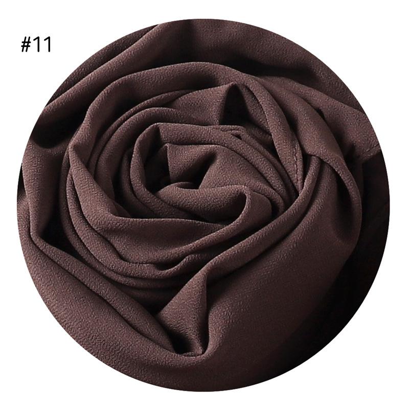 175X70Cm  High Quality Malaysian Pearl Chiffon Hijab Bundles Solid Color Scarves Head Scarf For Muslim Woman 73 Colors