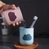 4-Color Cloud Pattern Toothbrush Cups Portable Home Bathroom Accessories Plastic Creative Thicken Washing Mouth Storage Cups