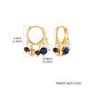 Hoop Earrings, Multi Gemstone Pendant Natural Stone Beads Pendant Bohemian Fashion Trendy Jewelry Ear Accessories for Women