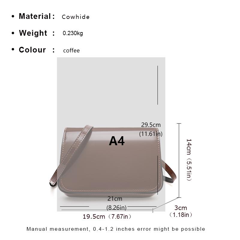 New Maillard Women's Small Square Bag 2024 Simple and Elegant Cowhide Single Shoulder Crossbody Bag