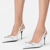 Fashion Handmade Slim Heel High Heels Women Size 32-45 French Style Pointed Toe Bow Low Cut Boutique Shoes Summer