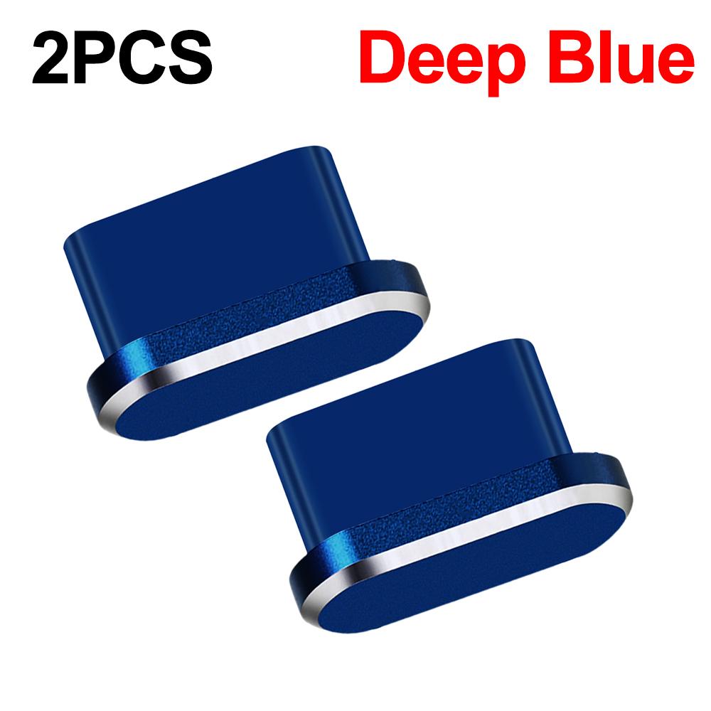 2PCS Metal Phone Dust Plugs USB C Type-C Charging Port Protectors Cap for IPhone 16 15 ProMax Mi Universal Anti-dust Dustplugs