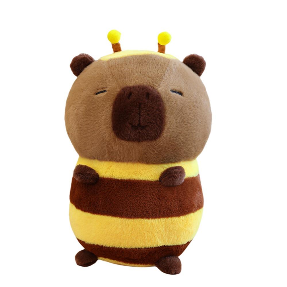 Cartoon Capybara Plush Toy Cos Bee Capibara Fluffty Doll Cute Capybara Plushies  Christmas Toy