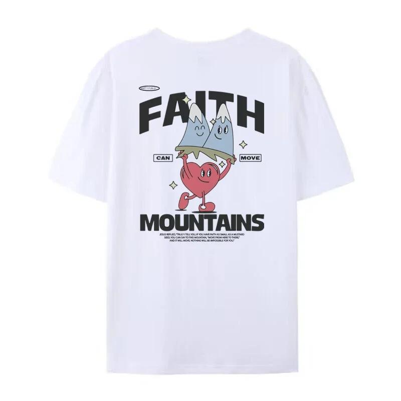 Jesus Faith Streetwear Tops Retro Cartoon Bible Verse Funny TShirts Women Cute Christian Inspirational Tee Shirt Unisex Clothes