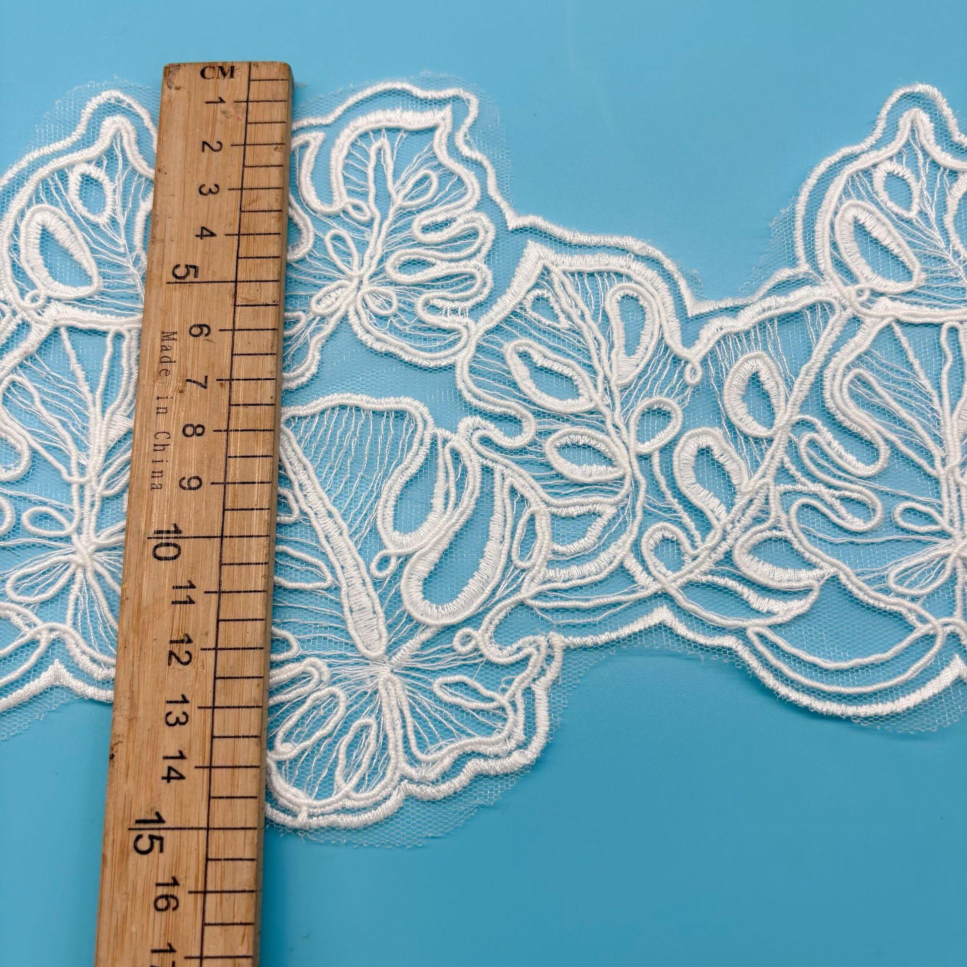 

Rope Strand Barcode Embroidery Lace Women Lace Lolita Clothing Hem Accessories Width 15CM