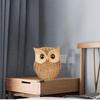 Moderne Stilfull Lykkebringende Ugle Resin Kunstfigur | Vakker Hjemmedekor (Brun, Pakke med 1)