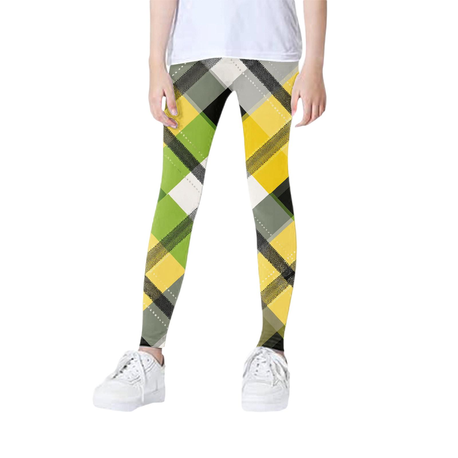 

Girls Slim Fit Leggings - Color Base Layer Pants 160 жовтий