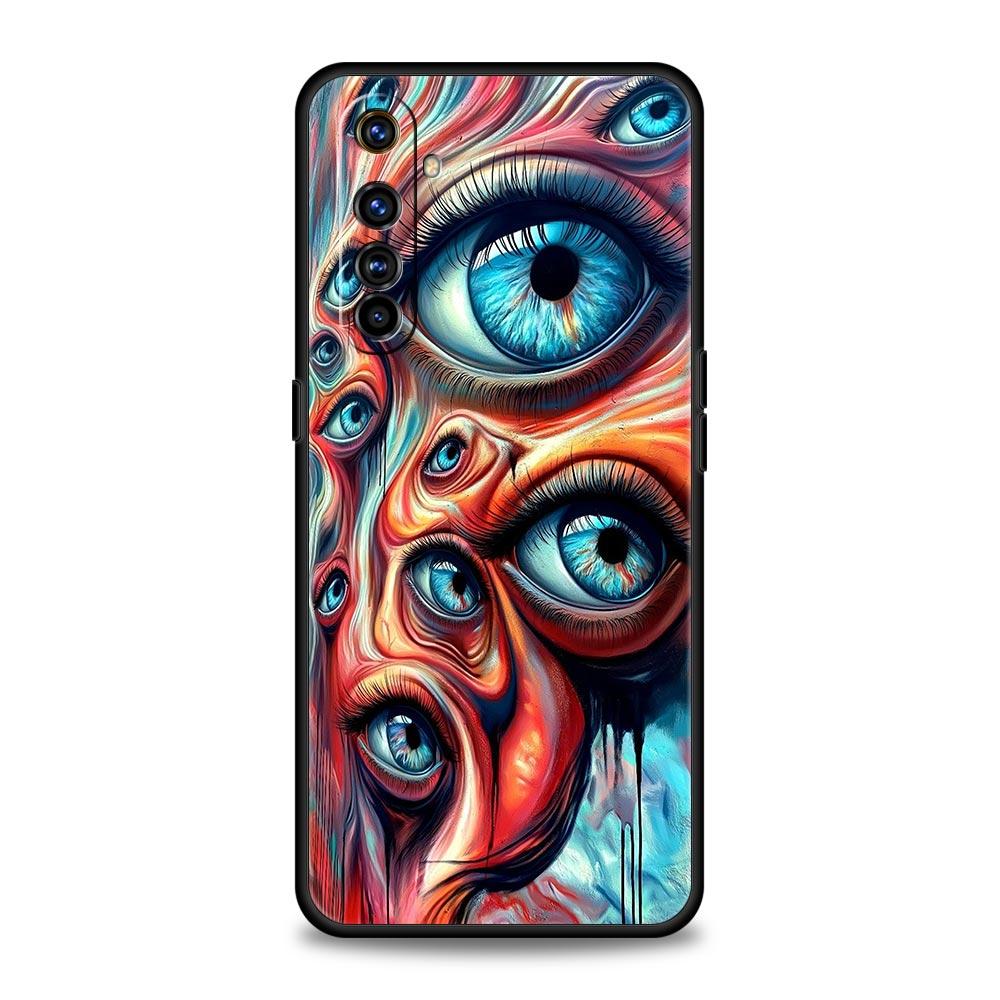 

Spooky Scary Red Eye Case For Realme C67 C63 C55 C53 C35 C25 C21 GT 2 3 5 6 10 11 12 13 Pro Plus 5G Soft TPU Phone Cover Fundas Realme C25