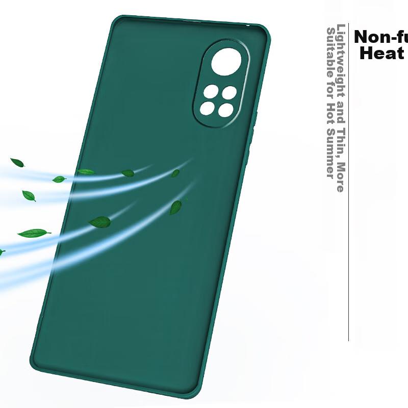 Phone Case for Huawei Nova 8 Pro, Nova 8 Pro Protective Cover, Full Lens Protection Upgraded Frosted Anti-Drop Silicone Soft Case - Midnight Black