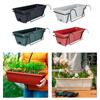Hanging Flower Pot for Fence And Balcony, Flower Box, Flower Pot with Drainage Hole, Removable Tray, 43 X 19 X 15 Cm