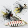 5Pcs Metal Spoon Spinner Lure Long Cast Metal Rotating Fishing Lure Hard Metal Spinner Baits with Hook Enduring