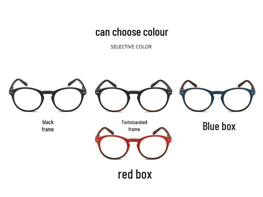 Anti-Blue Light Round Retro Reading Glasses - Large Frame for Men & Women