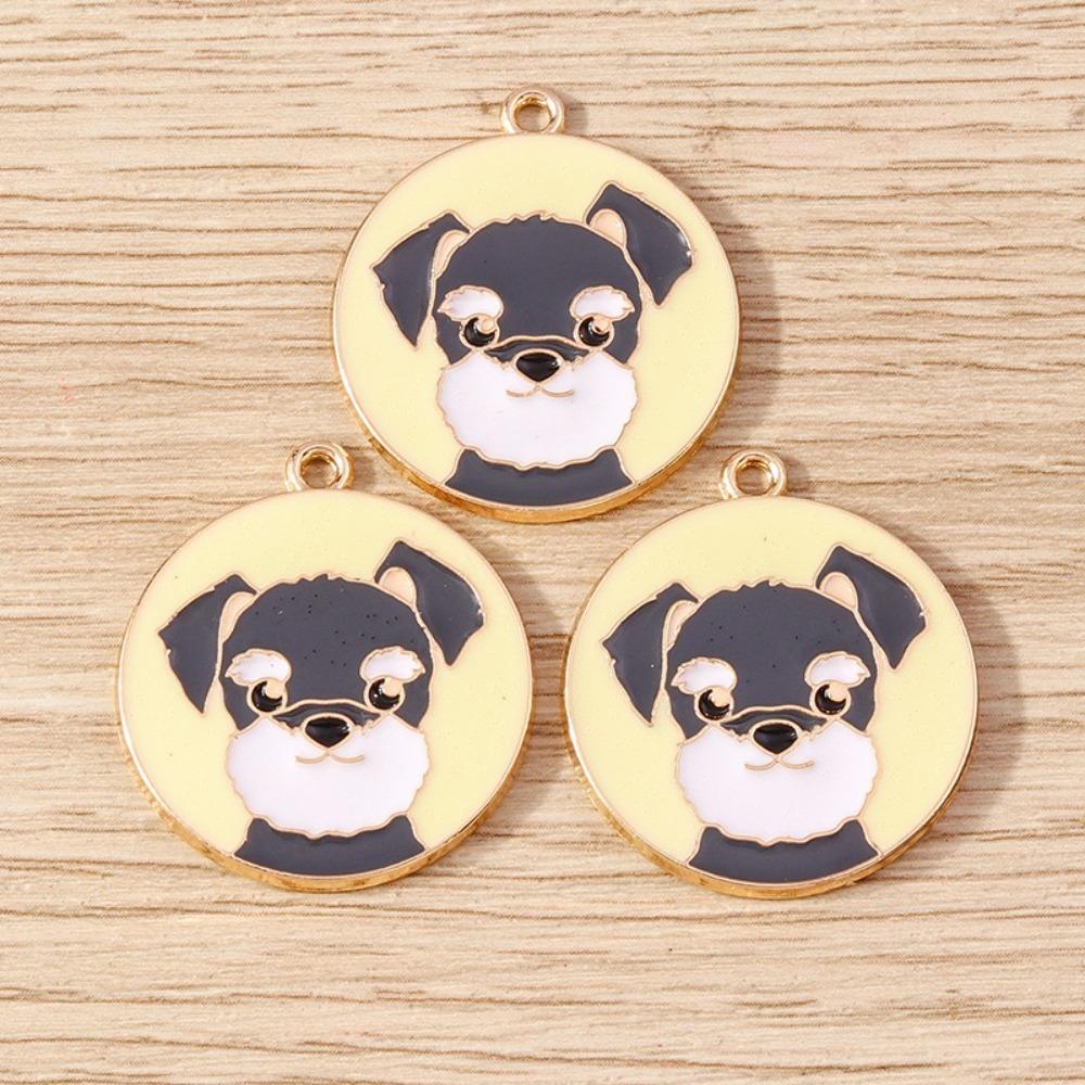 10Pcs/Set Handmade Enamel Dog Charms Alloy Necklace Charms Cute Jewelry Making Charms  Jewelry
