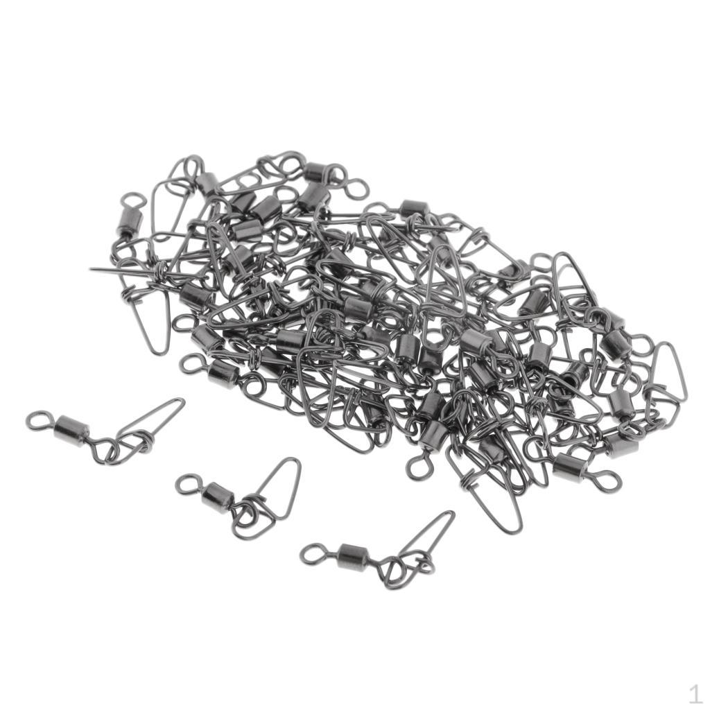 

50Pcs Fishing Rolling Swivel With 3.5cm