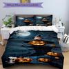 3Pcs Halloween Night Adventure Bedding Set Quilt Cover Pillowcase Home Christmas Halloween Gift 1 Duvet Cover 2 Pillowcase S1515