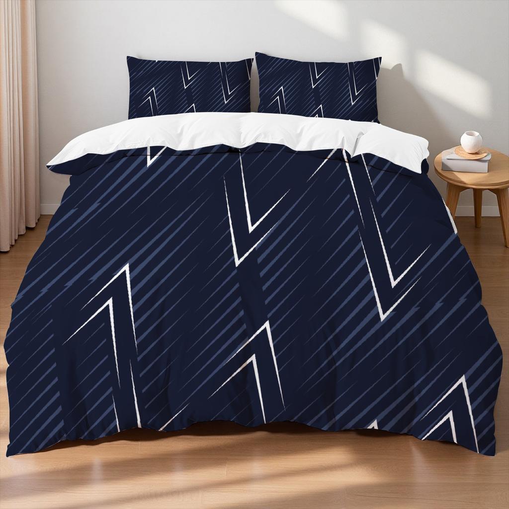 King Size Bedding Set Orange Black Abstract Brush Stroke Modern Graffiti Print Breathable Duvet Cover Set For Teen Bedroom