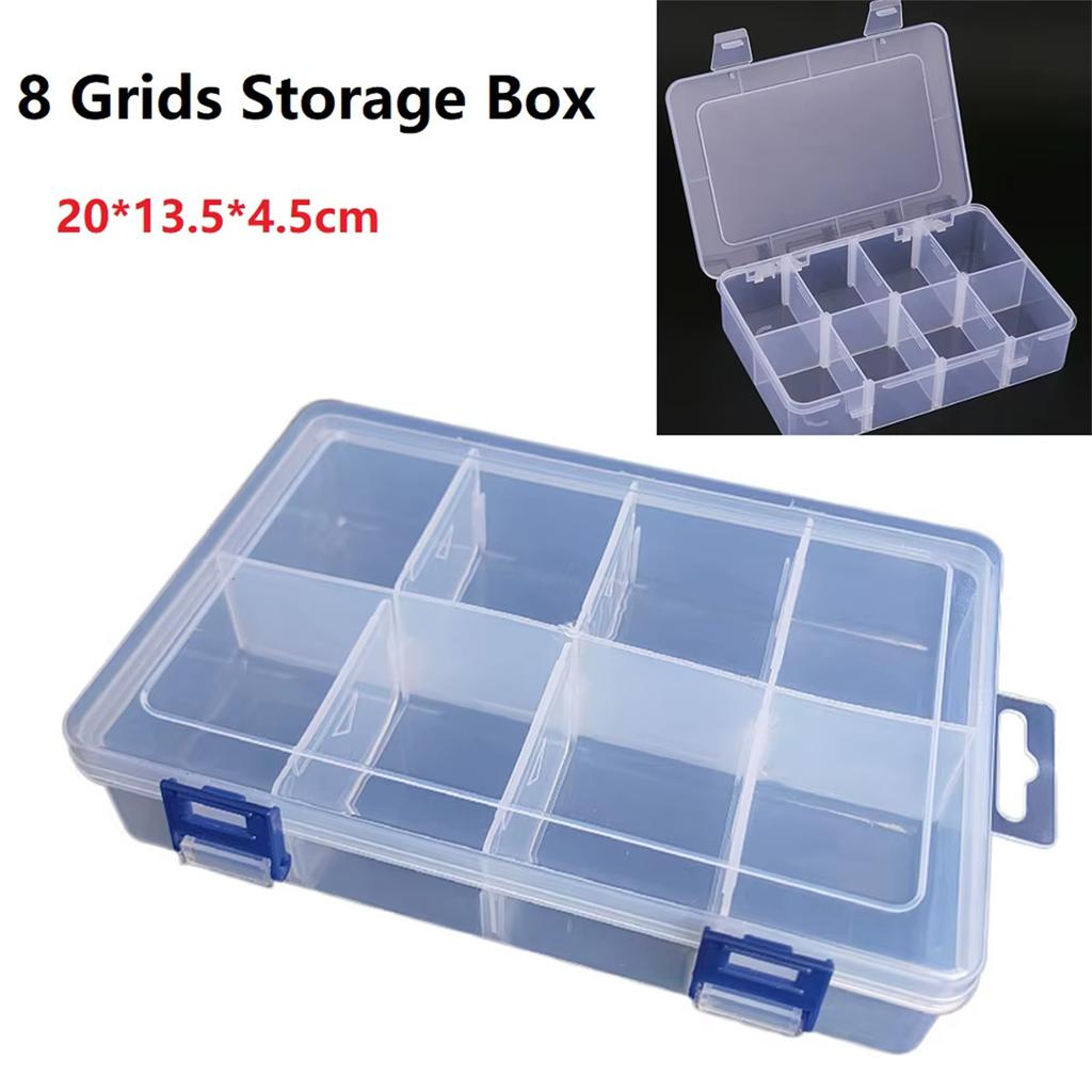 Úložný box na nářadí Nastavitelný 8 přihrádek Plastový úložný box Držák na šrouby Pouzdro Organizér 20*13.5*4.5cm Pilulka Hardware Nářadí