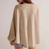 Women's Knit Top, Fashionable Long Sleeve Casual Shirt, V-neck Loose T-shirt