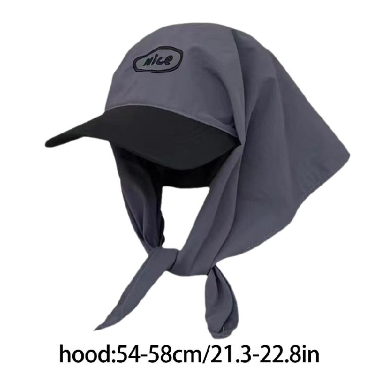 Fashion Headscarf Hat Foldable Sun Protective Letter Hat Unisex Travel Sun Hat