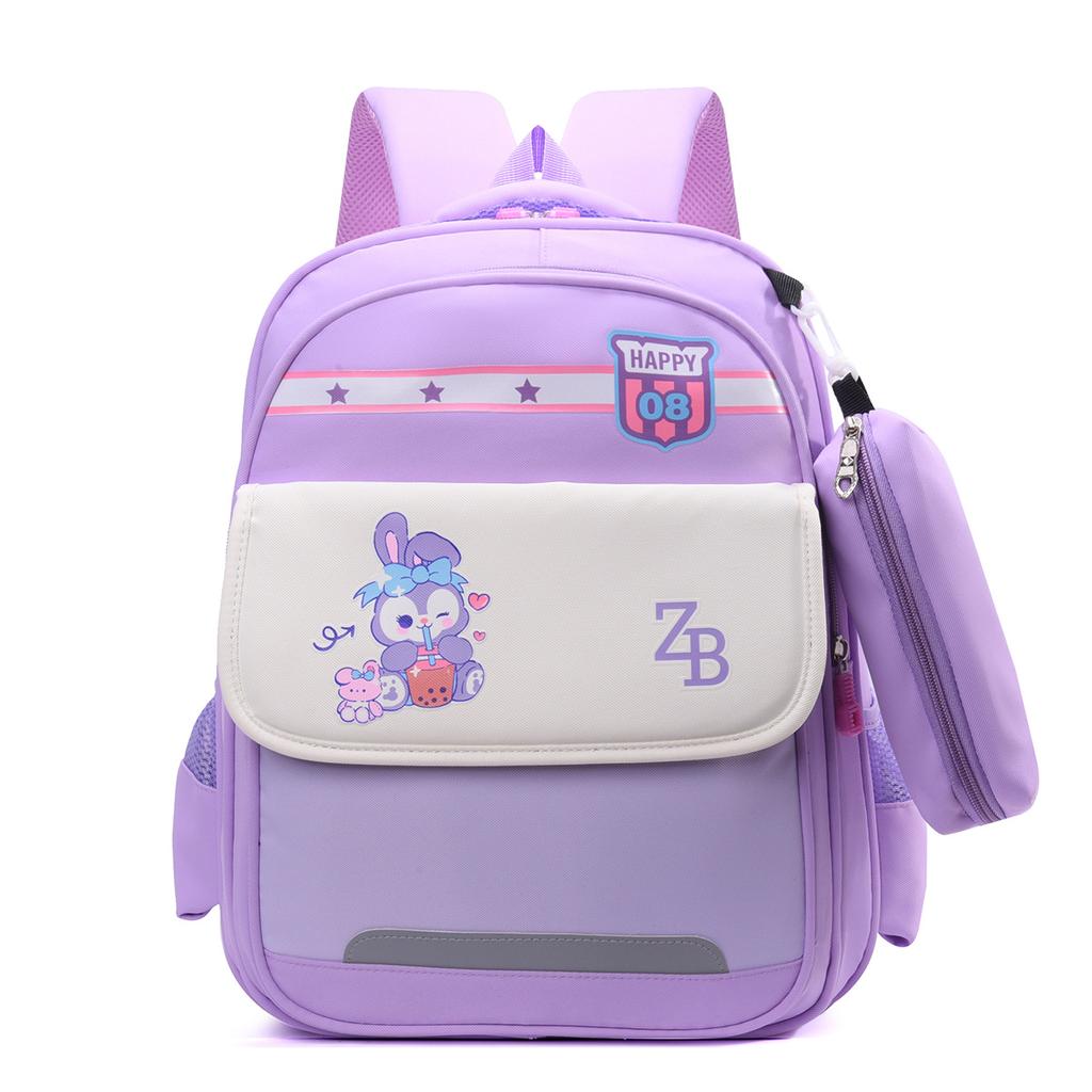 Cartoon Animation Boys And Girls Backpack Foreign Style Large Capacity Primary School School Bag Contrasting Color Children'S Backpack