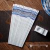 Abay Japanese Style Ceramic Chopsticks with Wooden Tips