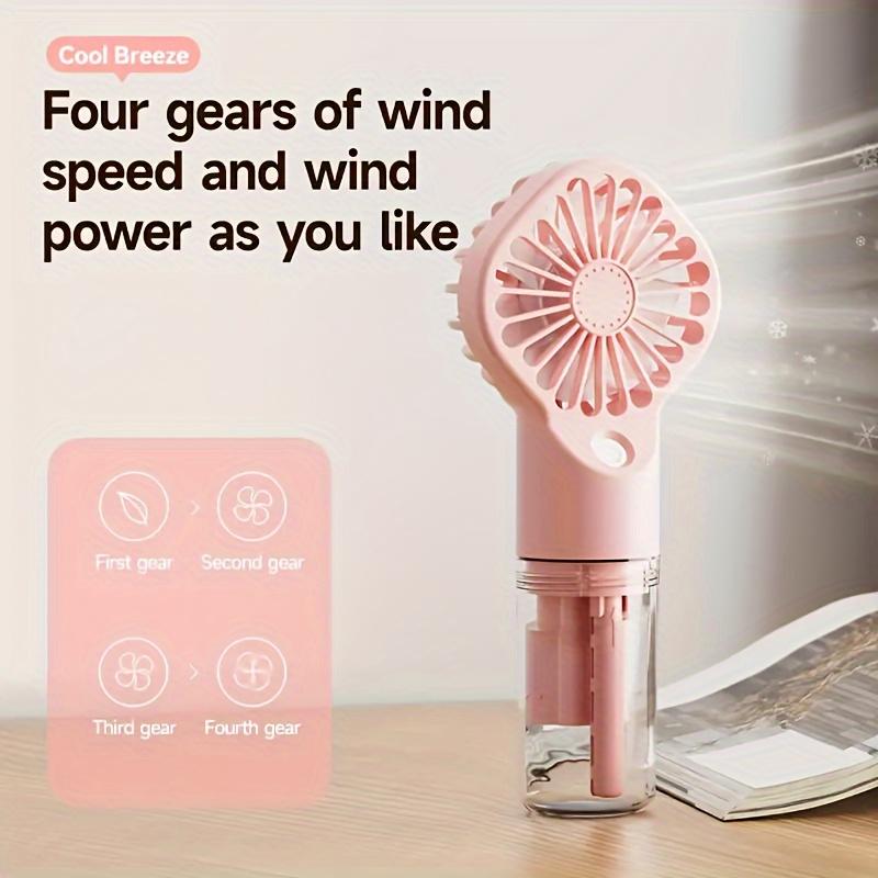 Handheld Desk Misting Fan USB Rechargeable Portable Small Air Cooler Low Noise Cooling Spray Humidifier Fan for Home Office Dorm