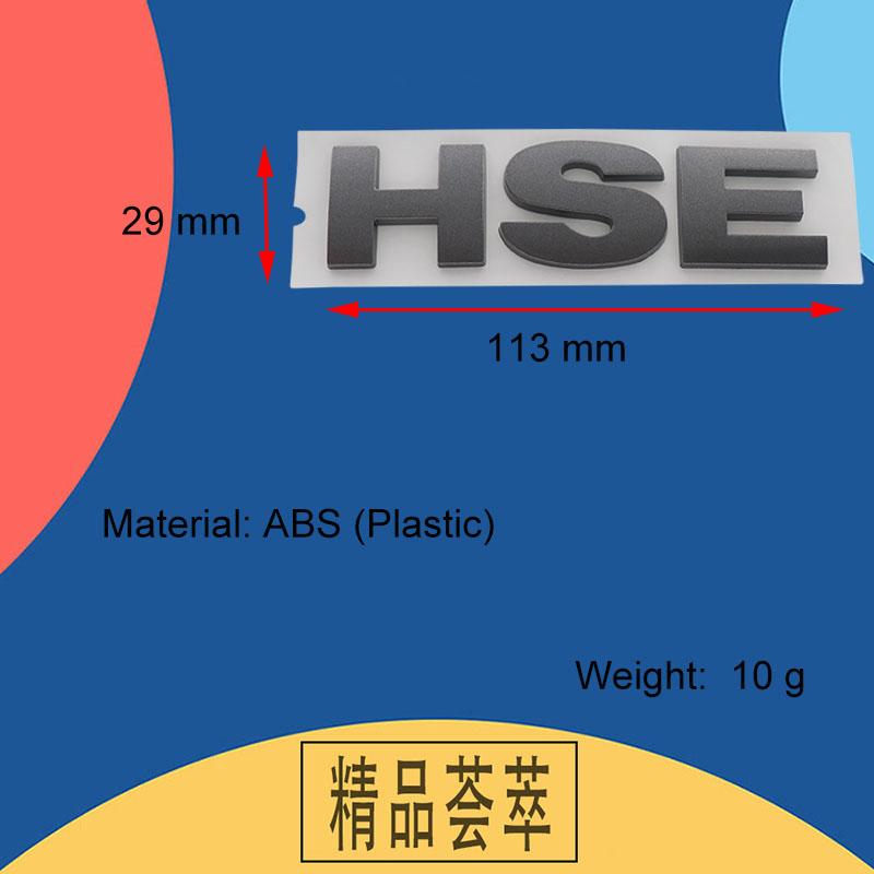 3D Premium HSE Letters for Sport England UK SUV Off Road car Engine Hood Fender trunk Tail Rear Decal Emblem Badge Sticker