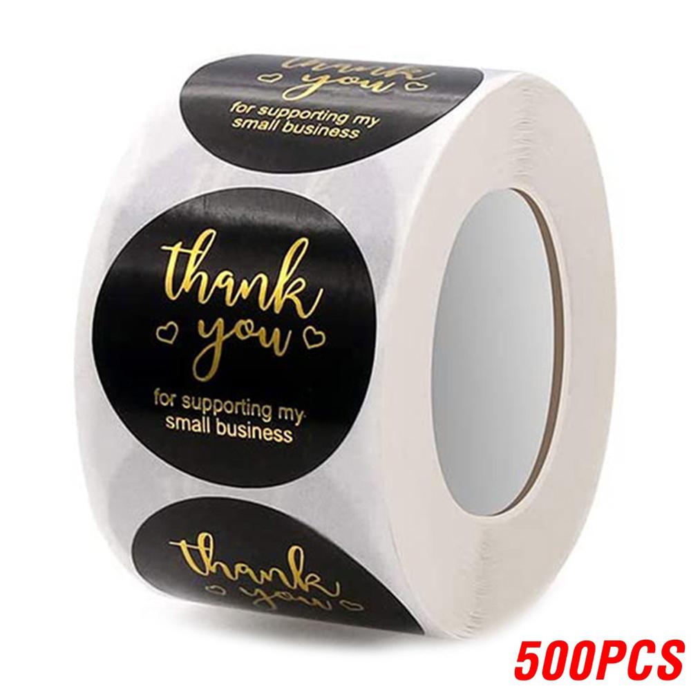 100-500pcs Thank You Sticker Love Scrapbook Sticker Envelope Packaging Stamp Handmade Stationery Label Kraft Paper Stickers