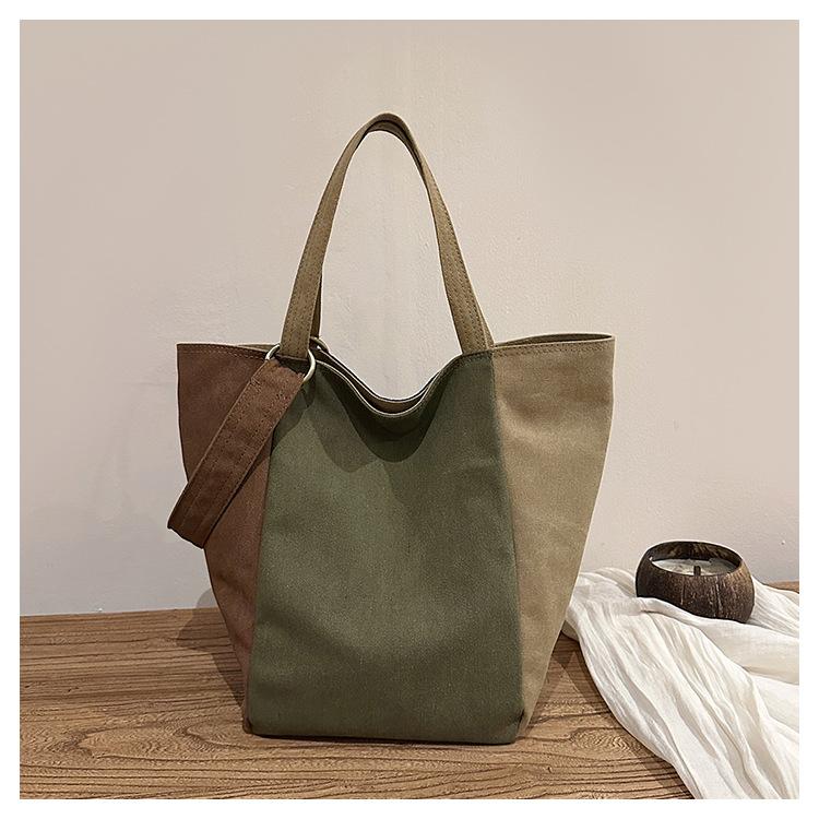 Canvas Women Shoulder Crossbody Bag High Quality Female Student Tote Bags 2026 New Large Fashi University Woman Handbags зелёный