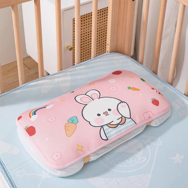 Breathable Ice Silk Baby Pillowcase - Cool Mat & Sweat-Absorbent Nap Pillow Cover