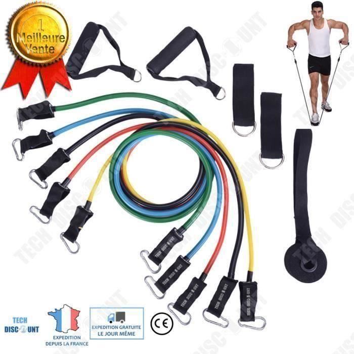 

Bande élastique - TD - Kit de 11 pièces - Fitness - Musculation - Débutant