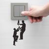 Busy Workers Bedroom Living Room Porch Switch Pasted Home Beautification Wall Stickers